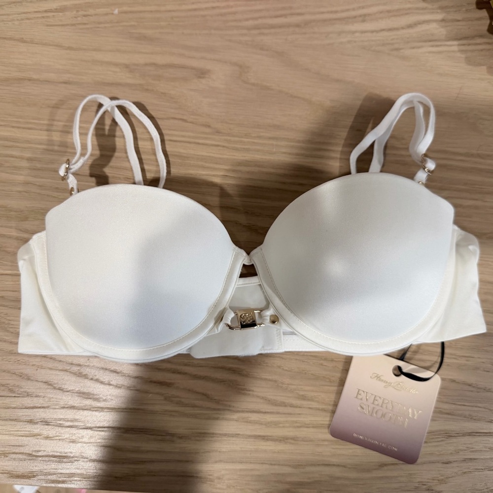NWT Honey Birdette Push-Up Strapless Everyday Smooth Cream Bra